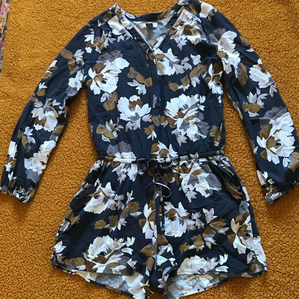Floral Long Sleeved Romper